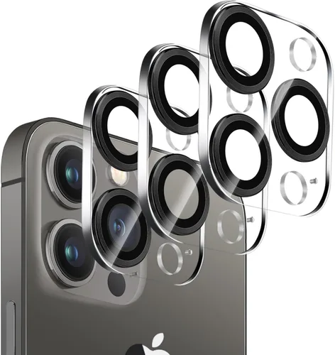 Miniatura 10 de Pack de 3 protectores de lente de cámara de vidrio templado Dengduoduo para iPhone 13 Pro de 6.1" y iPhone 13 Pro Max de 6.7", brillo de diamantes
