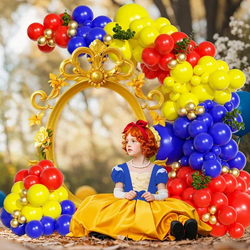 Miniatura 5 de Kit de guirnalda de arco de globos rojos, azules y amarillos, 131 piezas para decoraciones de fiesta de cumpleaños