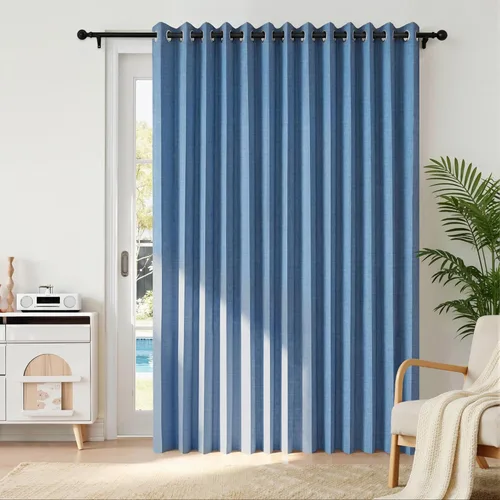 Miniatura 31 de RYB HOME - Cortinas extra largas con bloqueo de luz, persianas opacas insonorizadas para privacidad para cine en casa, oficina, fondo de patio, sala