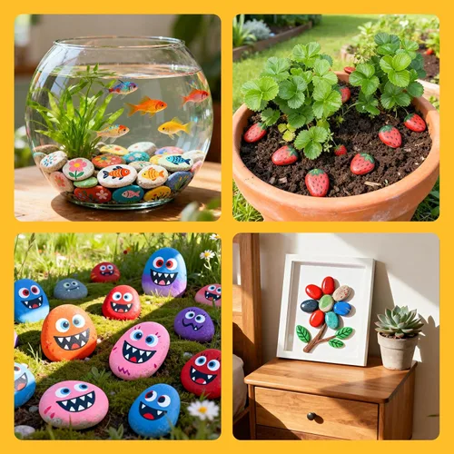 Miniatura 7 de Simetufy 20 rocas para pintar, rocas de pintura planas naturales de 1-2 pulgadas, piedras lisas para manualidades, artes, decoración, rocas