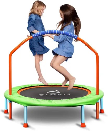 Miniatura 7 de CLORIS 38in/48in Folding Trampoline - Max Load 220lbs / 450lbs Trampoline Rebounder Trampoline with Adjustable Foam Handle, with safty Padded Cover