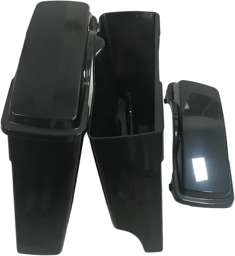 Miniatura 4 de Juego de alforjas estiradas extendidas sin pintar de 4 pulgadas 2 en 1, sin recortes, con tapas, para modelos Harley Touring 1993-2013, Road King