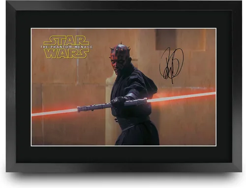 Miniatura 11 de HWC Trading Star Wars Episodio 1 La Amenaza Fantasma Regalos Presentación Impresa Autografiada Montaje para Fans de Recuerdos de Películas - 16" x