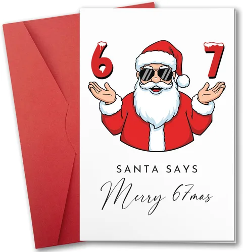 Miniatura 9 de 67 Meme - Divertida tarjeta de Navidad para hijo, hija, sobrino, sobrino, nieto, nieto, hermano y hermana, Gen Alpha Meme Skibidi Rizz, tarjetas