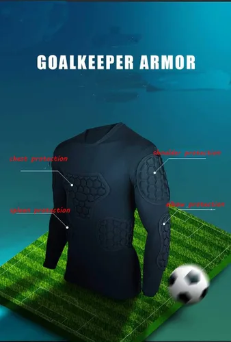 Miniatura 3 de Conjunto de equipo de protección de fútbol acolchado para hombre, traje de entrenamiento para fútbol, baloncesto, paintball, protector de costillas