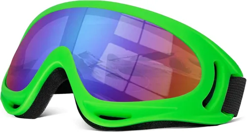 Gafas de motocross ATV con resistencia al impacto, diadema ajustable para esquí, nieve y motocross Verde