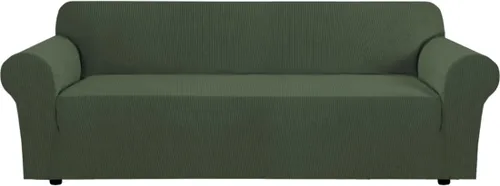 Miniatura 29 de H.VERSAILTEX Fundas elásticas para sofá, fundas de sofá para perros, fundas para sofá de 3 asientos con tela jacquard gruesa a cuadros con parte