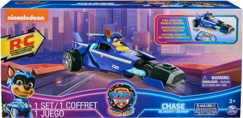 Miniatura 7 de Paw Patrol: The Mighty Movie, Auto de Control Remoto con Chase de los Mighty Pups Moldeado, Juguetes para Niños y Niñas de 3+