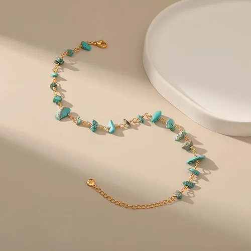 Miniatura 41 de Tobillera para mujer, chapada en oro de 18 quilates, tobillera con dije de oro, impermeable, para verano, playa, cadena de pie, joyería para regalos