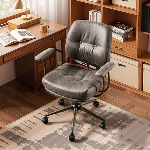 Miniatura 16 de HOOOWOOO Silla de Oficina Ergonómica, Silla de Escritorio Moderna de Computadora de Media Siglo, Silla Ejecutiva Cómoda con Asiento Extra Ancho