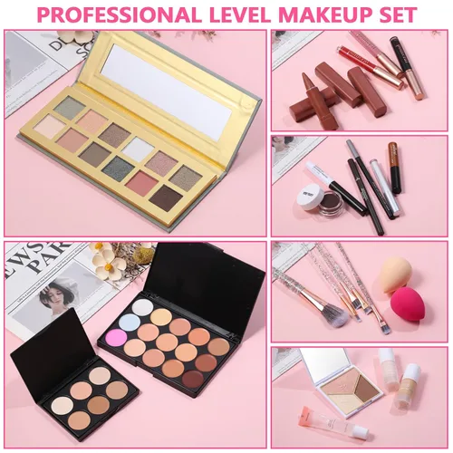 Miniatura 7 de Kit completo de maquillaje para mujeres, juego de maquillaje para niñas, adolescentes, mujeres, set de regalo de maquillaje con paleta de sombras