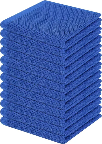 Miniatura 124 de Homaxy Paños de cocina de 100% algodón con tejido de gofre, ultra suaves, absorbentes, de secado rápido, 12 x 12 pulgadas, paquete de 6, amarillo