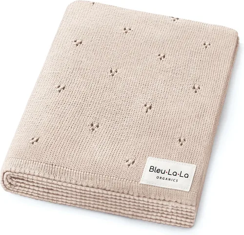 Miniatura 15 de Heritage Knit Manta Envolvente de Recepción de Algodón Orgánico para Niñas - Manta Envolvente Edredón de Punto de Algodón Orgánico de Lujo 100% 04