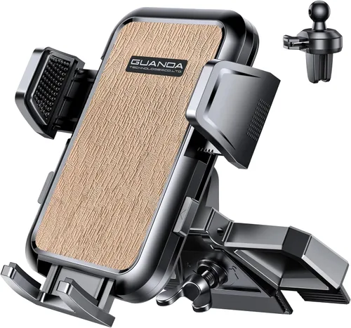 Miniatura 9 de Soporte de teléfono para CD, soporte para teléfono de coche y clip de ventilación de aire [Compatible con fundas gruesas], soporte de teléfono