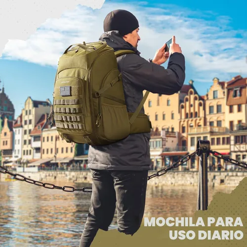 Miniatura 8 de Maelstrom Mochila táctica para hombre, resistente al agua, mochila militar de 40 L, para senderismo, campamento, gimnasio con sistema Molle, 15,6