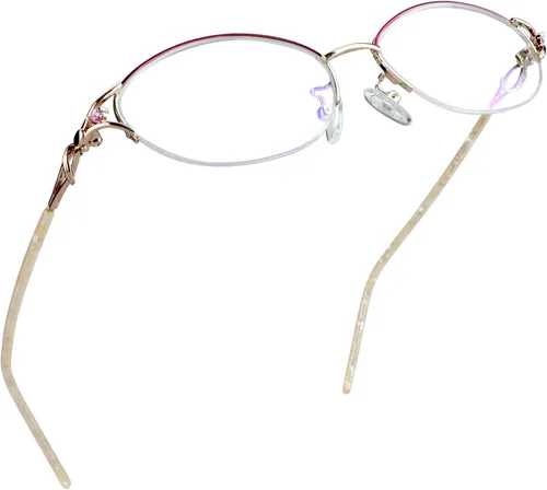 Miniatura 7 de LifeArt Gafas de lectura sin montura de aleación, gafas de bloqueo de luz azul, antirreflejos, púrpura (2339_purple)