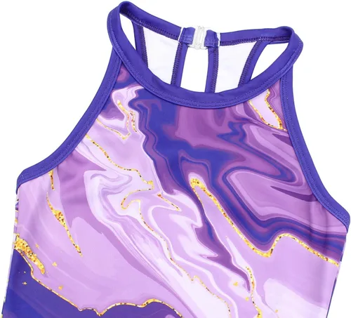 Miniatura 7 de MODAFANS Leotardos de gimnasia para niñas con pantalones cortos, con cierre de baile, ropa deportiva