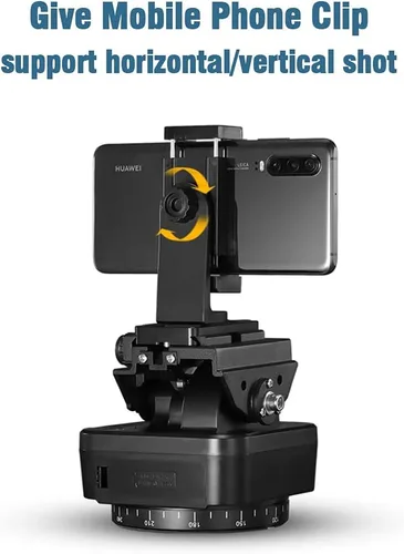 Miniatura 4 de YT-1000 Cabezal panorámico con control remoto, cabezal panorámico giratorio motorizado automático para teléfonos inteligentes/cámaras réflex