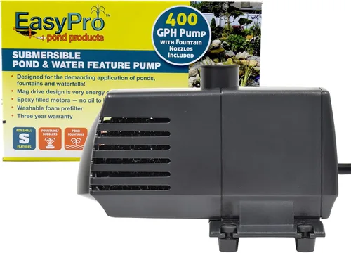 Miniatura 7 de EasyPro EP2200 Bomba sumergible para estanques, cascadas, arroyos y características de agua. Fiable, silenciosa y eficiente energéticamente, 2200