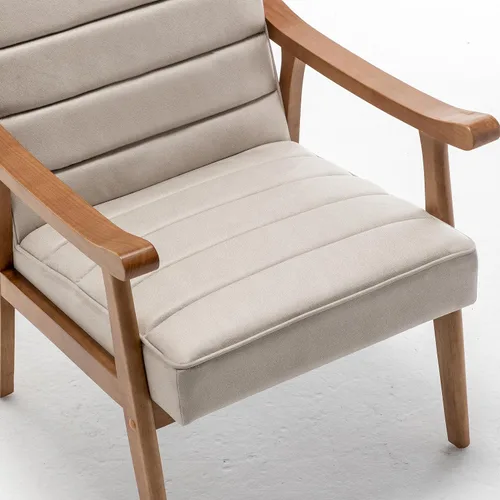 Miniatura 6 de Container Furniture Direct Silla decorativa moderna de mediados de siglo con diseño de sillón de marco abierto, amortiguación de espuma de felpa