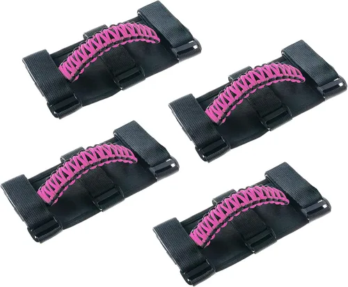 Miniatura 12 de Savadicar 2 x Asas de Agarre para Barra Antivuelco Manijas de Agarre para Jeep Wrangler YJ TJ JK JL y Gladiator JT 1987-2023, UTV, ATV, Accesorios