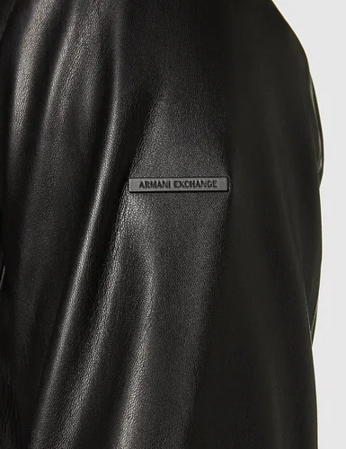 Miniatura 5 de AX ARMANI EXCHANGE Men's Fitted Full Zip Eco Leather Jacket