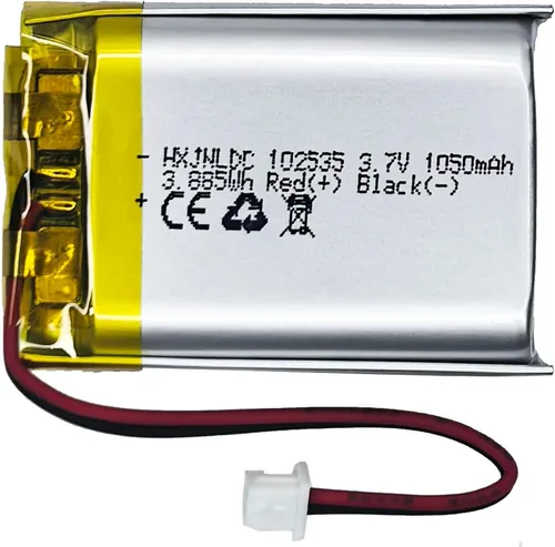 DC 3.7V 1050mAh 102535 Batería recargable de polímero de litio, adecuada para productos electrónicos de bricolaje 3.7-5V con reemplazo de batería de