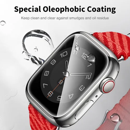 Miniatura 4 de LK Paquete de 6 protectores de pantalla para Apple Watch de 1.772 pulgadas Series 9, 8, 7 [Nueva versión], protector de pantalla de TPU suave Azul