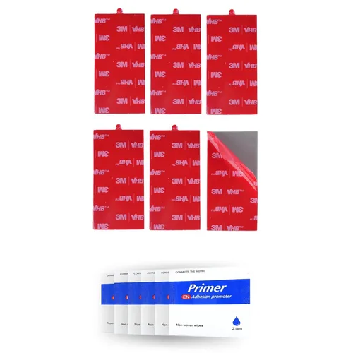 Paquete de 6 almohadillas adhesivas de doble cara para montaje de leva de tablero de repuesto de 1.42 x 2.83 pulgadas, rectangulares, fabricadas con