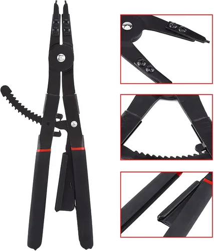 Miniatura 4 de Watris Veiyi 2 piezas de alicates de anillo a presión resistentes, juego de alicates de anillo de 16", alicates de anillo a presión internos