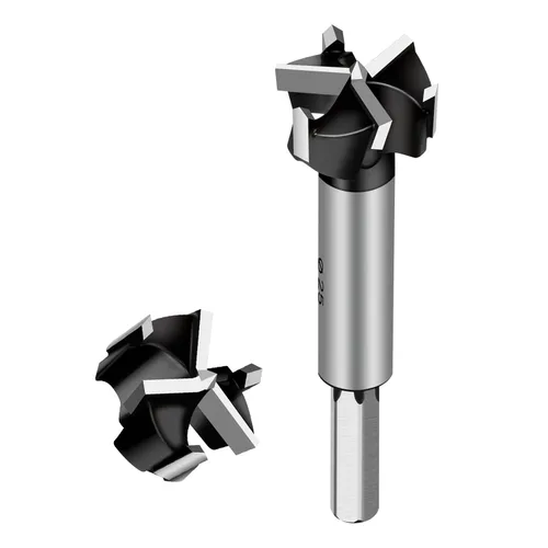 Forstner Broca Forstner con punta de carburo de 1 pulgada para madera dura, sierra de agujero de perforación de madera, herramienta cortadora de
