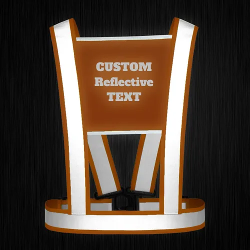 Miniatura 4 de Chaleco de seguridad personalizado, correas reflectantes de alta visibilidad, unisex, ligero, ajustable, para correr, construcción