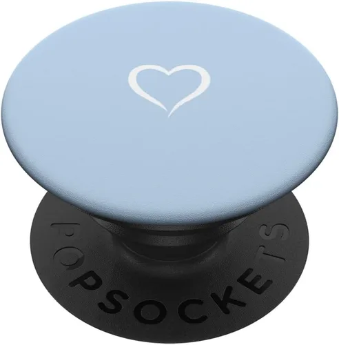 Miniatura 7 de PopSockets MagSafe PopGrip para iPhone con diseño de corazón dibujado a mano y azul pastel
