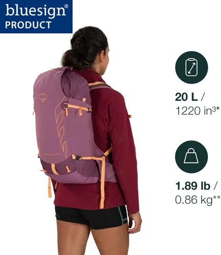 Miniatura 2 de Osprey Tempest Velocity - Mochila de senderismo para mujer, 20L, color pashmina/melón, WM/L