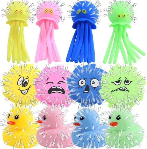Miniatura 9 de 3 piezas de juguete de piscina de pulpo, juguete sensorial para aliviar el estrés, juguetes flotantes para niños, juguetes de agua de playa