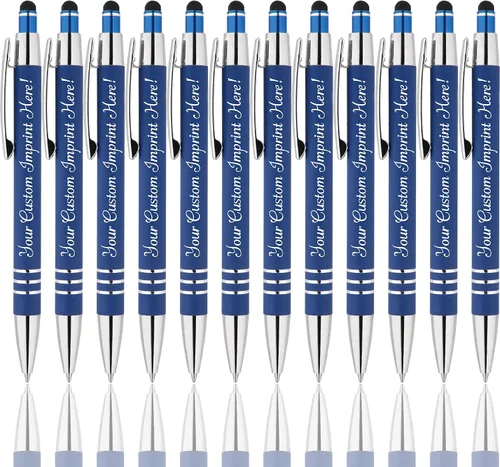 Miniatura 8 de Bolígrafos personalizados: el bolígrafo Hottie de goma suave al tacto con punta de lápiz óptico es un elegante bolígrafo de metal premium, tinta