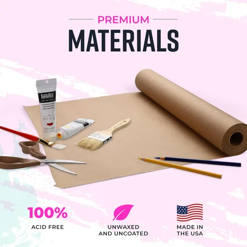Miniatura 2 de Bryco Goods (Paquete de 2) Rollos de Papel Kraft Marrón para Embalaje - 18" x 100' (1200") - Suministros de Mudanza, Envoltura de Regalos, Artes