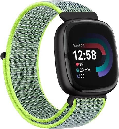 Miniatura 18 de Correas de nailon compatibles con Fitbit Versa 4/Sense 2/Versa 3/Fitbit Sense, correa de repuesto ajustable deportiva suave transpirable