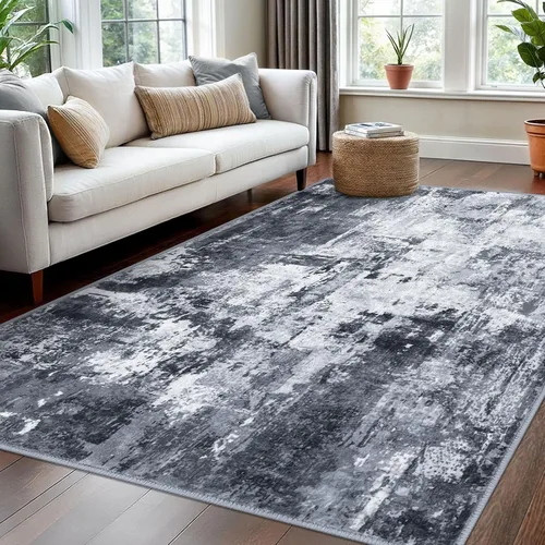 Miniatura 20 de KOZYFLY – Alfombra de pasillo moderna y lavable de diseño abstracto verde, 2 x 5 pies, antideslizante, suave y de pelo corto, ideal para cocina