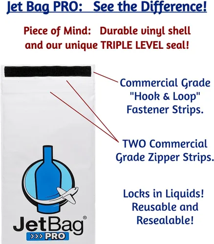 Miniatura 3 de Jet Bag PRO Version - Bolsas de vino reutilizables para viajes, acolchadas, absorbentes, protector de botellas de vino, bolsas de viaje