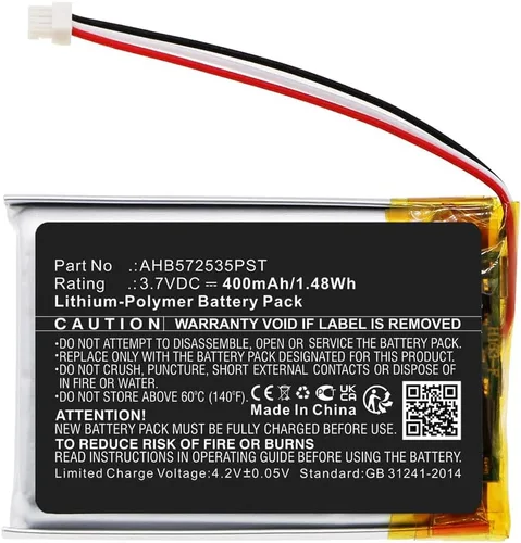 Miniatura 2 de Reemplazo de batería AHB572535PST de 400 mAh compatible con auriculares inalámbricos Bluetooth estéreo con cancelación de ruido Jabra Evolve 75