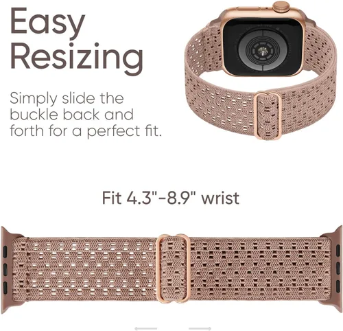 Miniatura 3 de Paquete de 4 correas elásticas Solo Loop compatibles con Apple Watch de 1.496 pulgadas, 1.575 pulgadas, 1.614 pulgadas, 1.654 pulgadas, 1.732