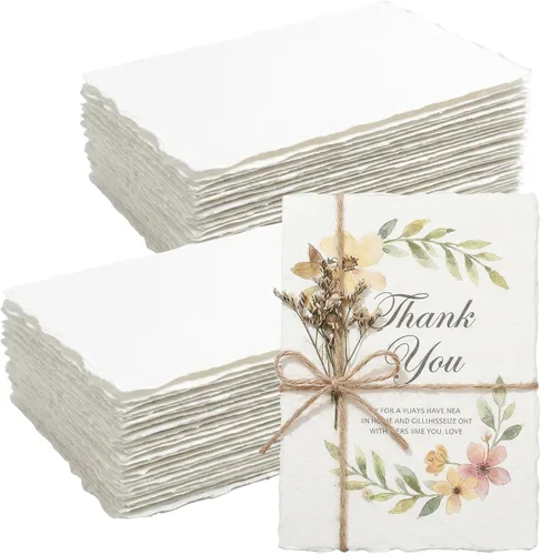 Miniatura 9 de ANSSDO 100 hojas de papel de acuarela con bordes deckled, papel mixto de 160 GSM, hecho a mano en 4 x 6 pulgadas para tarjetas Aceo, pintura