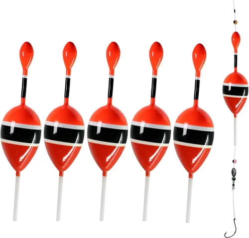 Miniatura 10 de THKFISH Flotadores de pesca Bobbers Slide Floats Balsa Fishing Bobber Slip Bobbers para Crappie Panfish Trucha Bass (1/2 oz 2 x 5.28 pulgadas)