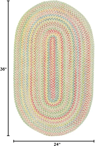 Miniatura 2 de Capel Rugs Baby's Breath - Alfombra ovalada trenzada (2 x 3 pulgadas), color natural
