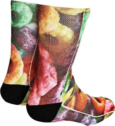 Miniatura 4 de KACOLOR - Calcetines de tubo para hombre con estampado 3D