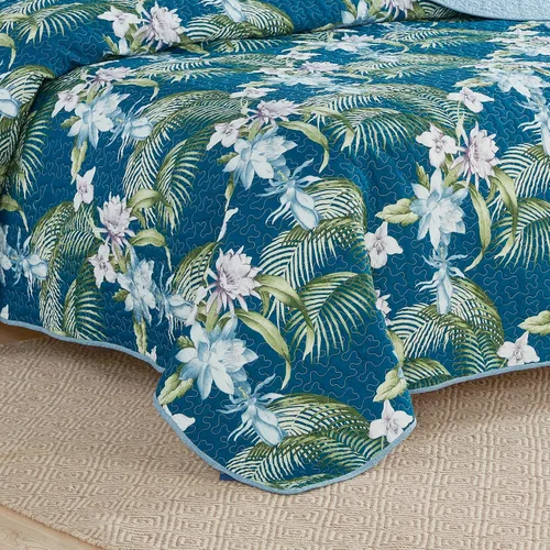 Miniatura 3 de Tommy Bahama - Juego de colcha tamaño Queen, ropa de cama reversible de algodón con fundas a juego, juego de ropa de cama transpirable para todas