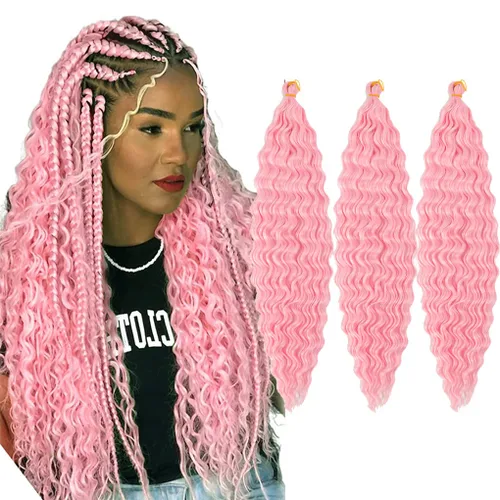 Miniatura 60 de 3 trenzas de ganchillo Passion Twist, cabello sintético preseparado para trenzar de 14 pulgadas, 3 paquetes de cabello trenzado pretrenzado