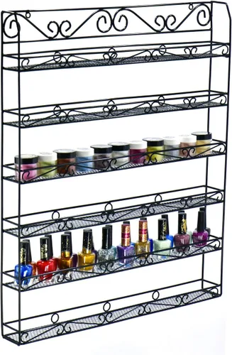 Miniatura 6 de AMT - Estantes metálicos para esmalte de uñas para pared, exhibición de esmalte de uñas transparente, organizador de aceites esenciales Young
