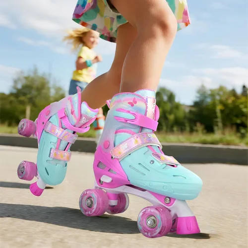 Miniatura 6 de 2PM SPORTS Patines de ruedas para niñas, niños y niños pequeños de 4 a 6, 5 a 8, 6 a 12, 8 a 12 años con ruedas iluminadas, patines ajustables
